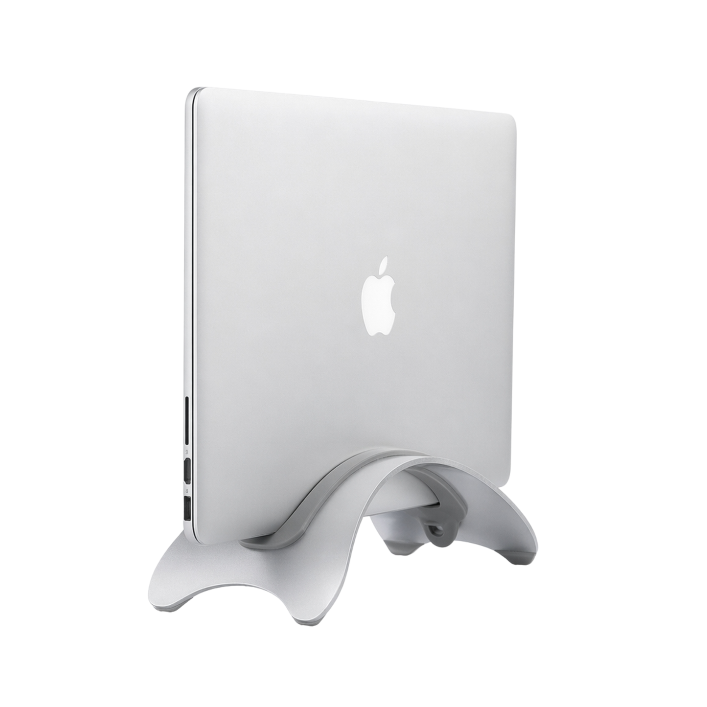 MacBook アルミ合金製 弧形縦置きノートPCスタンド