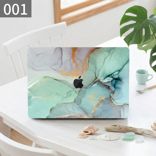 カラフルインクマーブル MacBookカバー