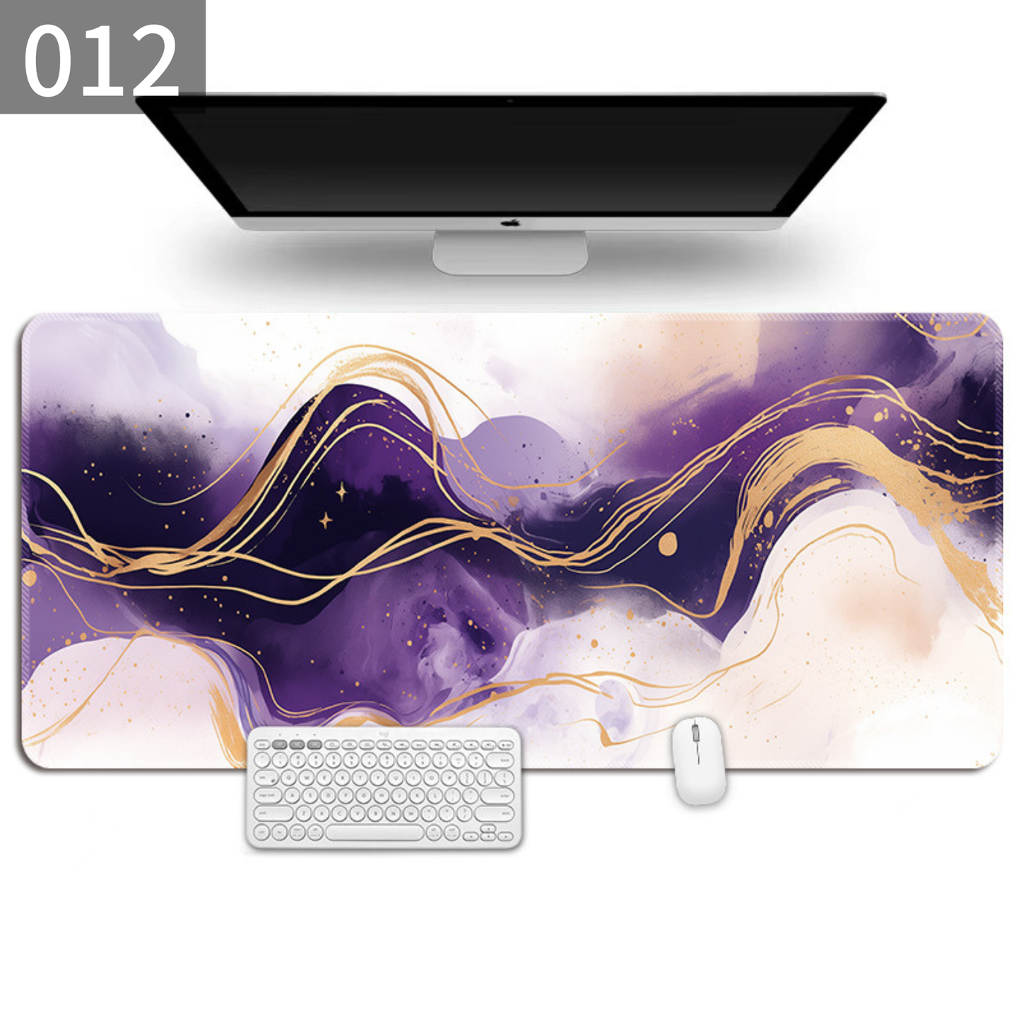 マーブルアート デスクマット 天然ゴム×布 大型
