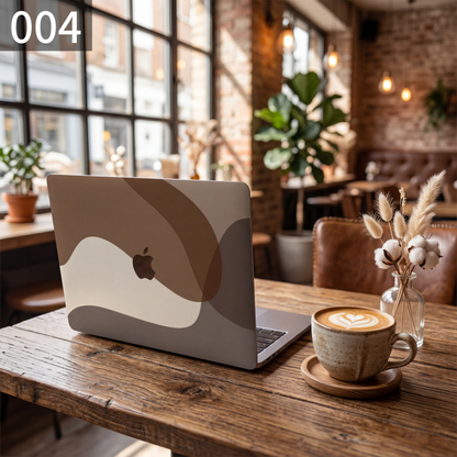 MacBook ケース フローラルウェーブ ベージュ