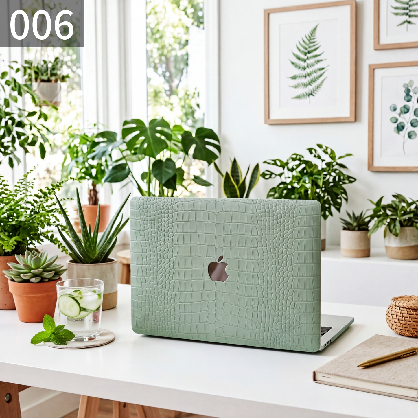 クロコダイルテクスチャ MacBookカバー