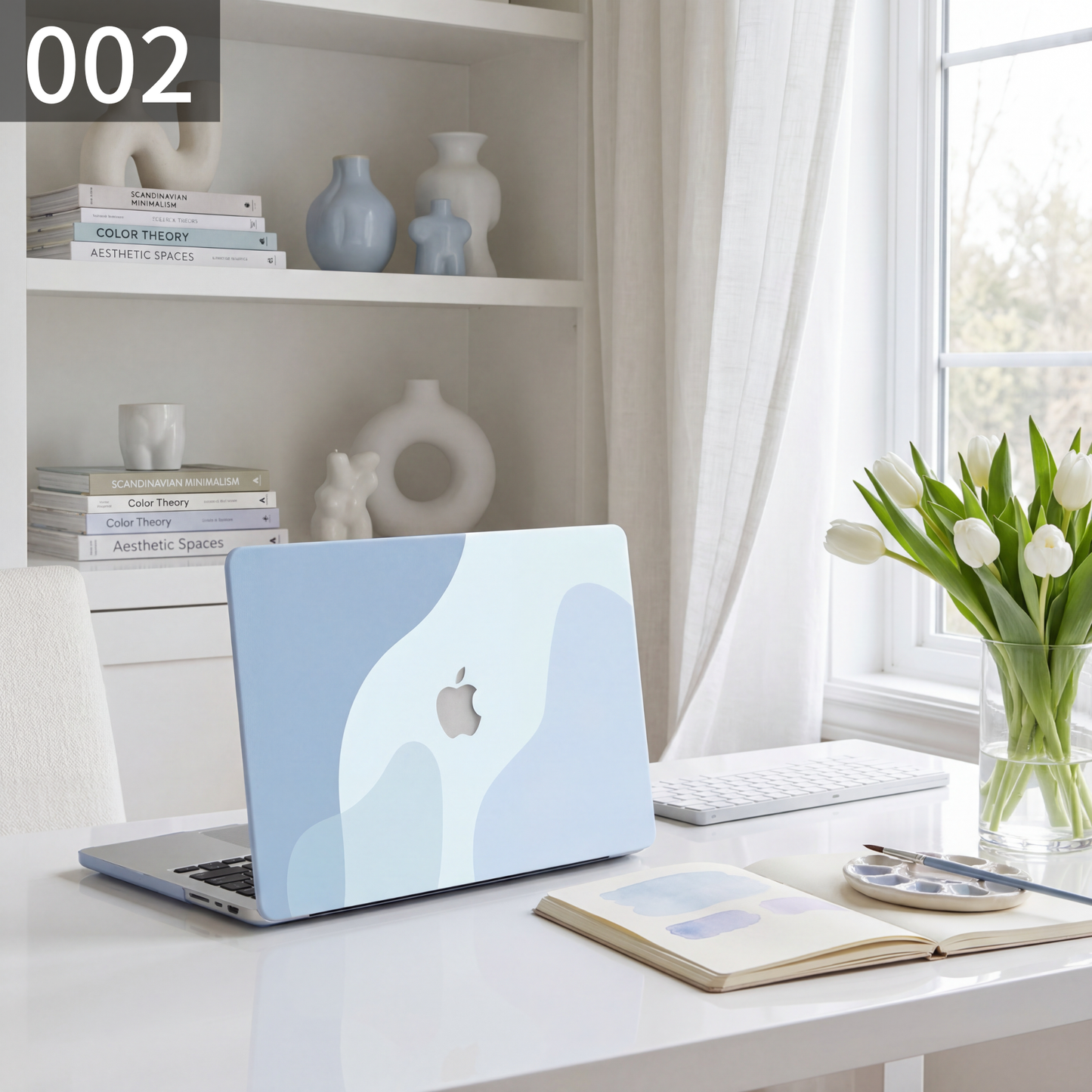 ミストブルー MacBookカバー ハードケース | 北欧モダンデザイン