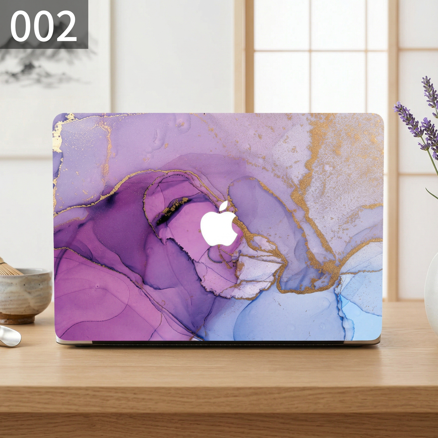 カラフルインクマーブル MacBookカバー