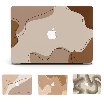 MacBook ケース フローラルウェーブ ベージュ
