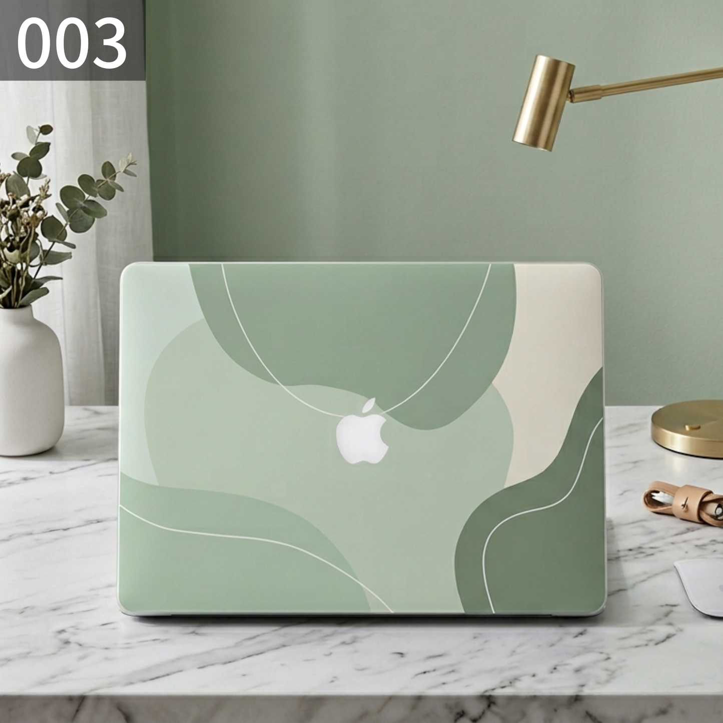 グリーンアート MacBookカバー ハードケース | 北欧ミニマルデザイン