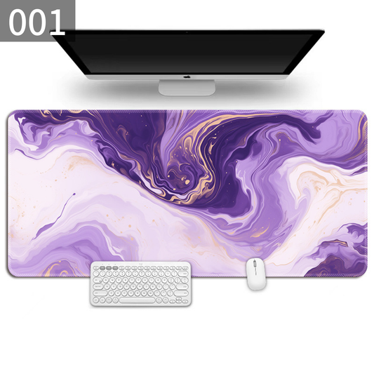 マーブルアート デスクマット 天然ゴム×布 大型