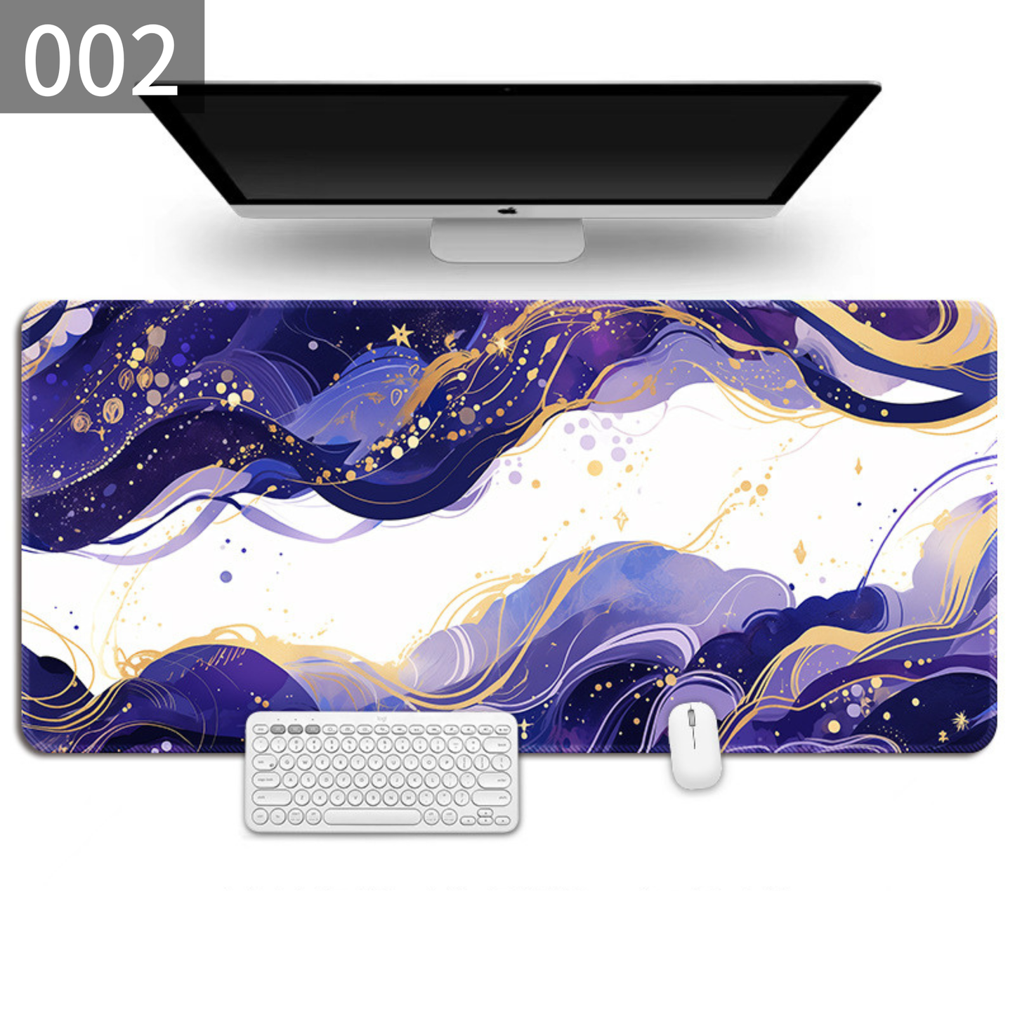 マーブルアート デスクマット 天然ゴム×布 大型