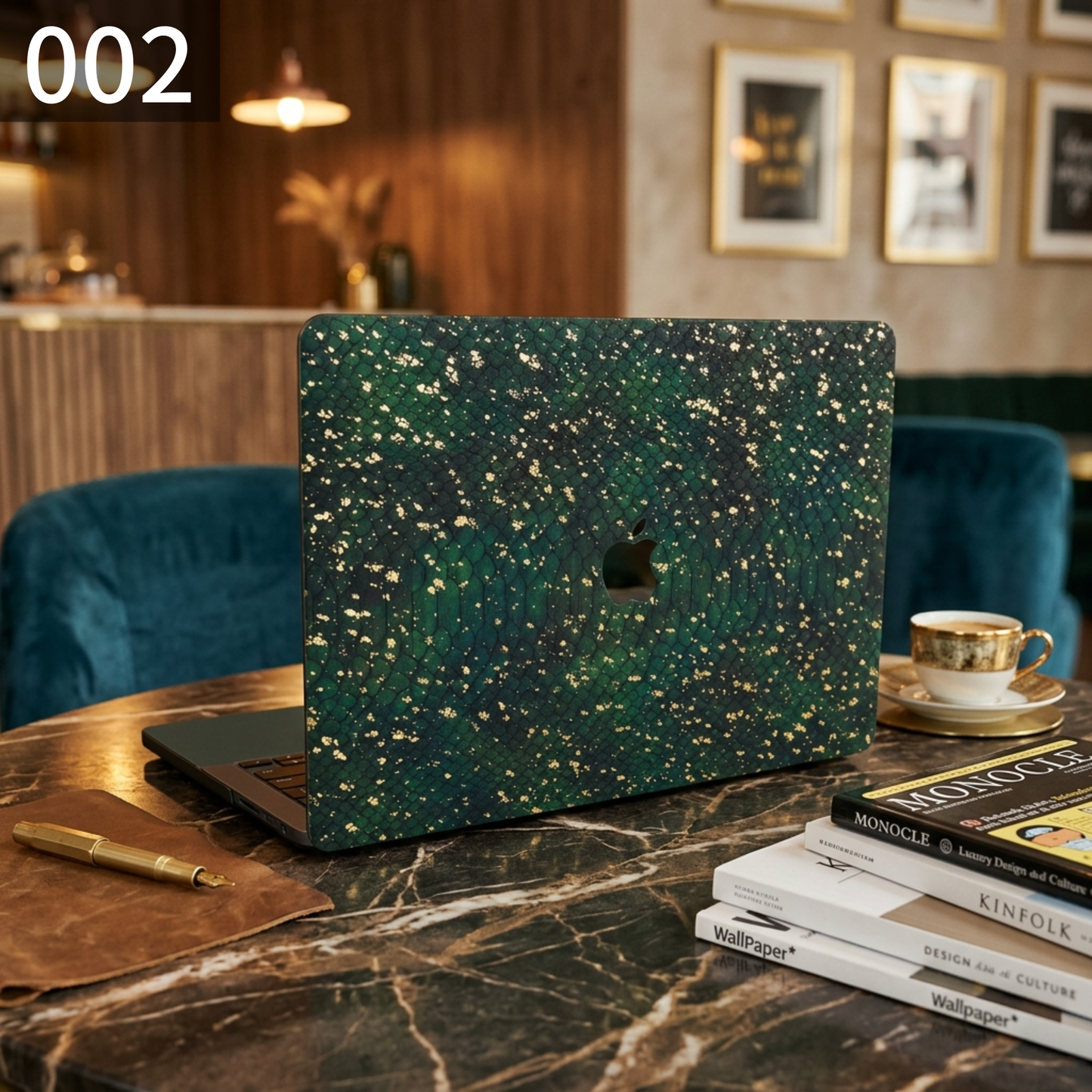 スネークスキンゴールド MacBookカバー