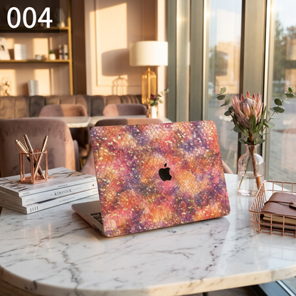 スネークスキンゴールド MacBookカバー