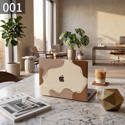 MacBook ケース フローラルウェーブ ベージュ