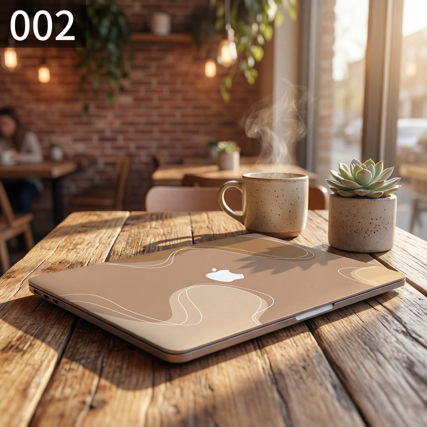 MacBook ケース フローラルウェーブ ベージュ