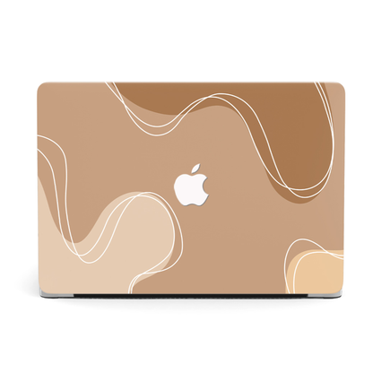 MacBook ケース フローラルウェーブ ベージュ
