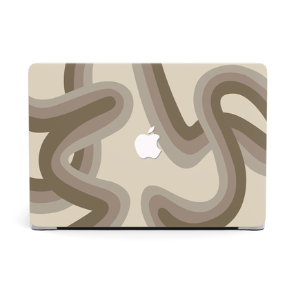 MacBook ケース フローラルウェーブ ベージュ