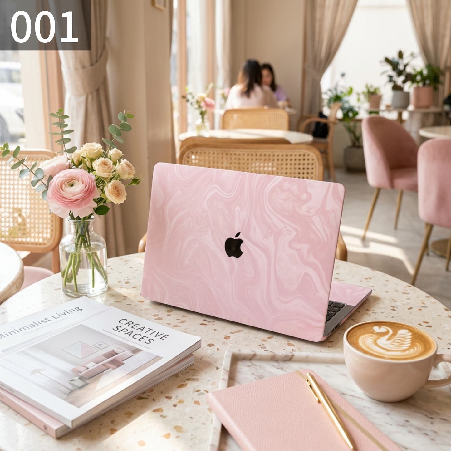 パステルマーブル MacBookカバー